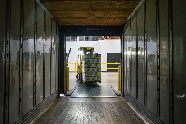professional logistics service provider forklift package boxes safe secure